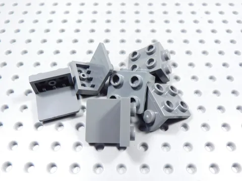 LEGO Lot of 6 Dark Bluish Gray 1x2-2x2 Brackets BD
