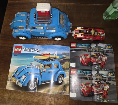 LEGO Creator Expert: Volkswagen  And Ferrari Car (Near Complete) Include Manuals