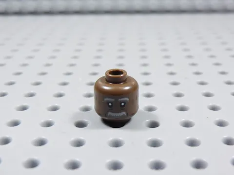 LEGO Dark Flesh Male Boy Printed Head Mustache Minifig BG