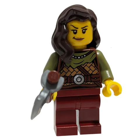 1x LEGO Viking Minifig. Female, Armor, Hair, Weapon VIK041