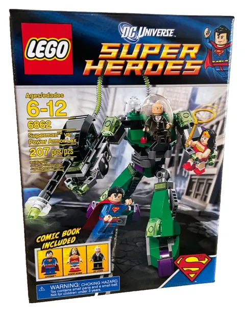 LEGO 6862 Superman with Lex Luther and Wonder Woman Comic Book included