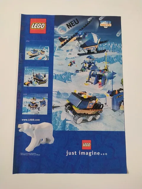 Rare Advertising Flyer Advertising Sheet LEGO System Artic 6586 6573 6520 2000
