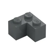 LEGO 35x Dark Bluish Gray Brick 2 x 2 Corner inv.621