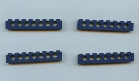 LEGO x 4 Dark Blue Technic, Brick 1 x 8 with Holes 3702