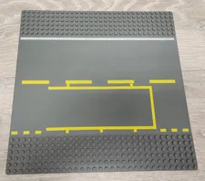Lego 44336 44336pb02 Dark Bluish Gray Baseplate Road 32 x 32 Pit Lane Pattern