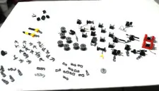HUGH LOT LEGO WINCH PARTS.  WRINCHES , HOOKS, STRING,   PICTURED LOT