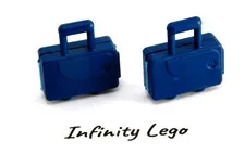 2 LEGO Dark Blue Minifigure Large Suitcases / Handbag Friends (37178) - 2 Pieces