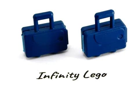 2 LEGO Dark Blue Minifigure Large Suitcases / Handbag Friends (37178) - 2 Pieces