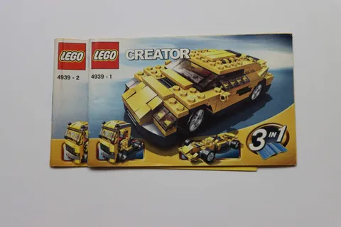 LEGO® 4939 Creator 3 In 1 Cool Cars Instruction Manuals Only!