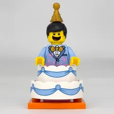 Lego Collectible Series 18 Birthday Cake Guy Minifigure col321 CMF 71021