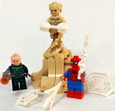 LEGO Marvel Spider-Man Vulture Sandman Minifigure Lot 76114 Spider Crawler