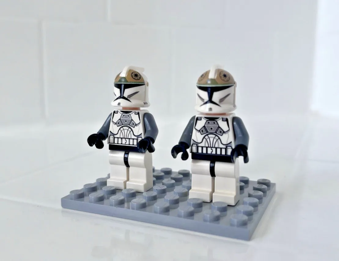 LEGO Clone Trooper Gunner Phase 1 Star Wars Minifigure Lot 2 sw0221 8014 8039