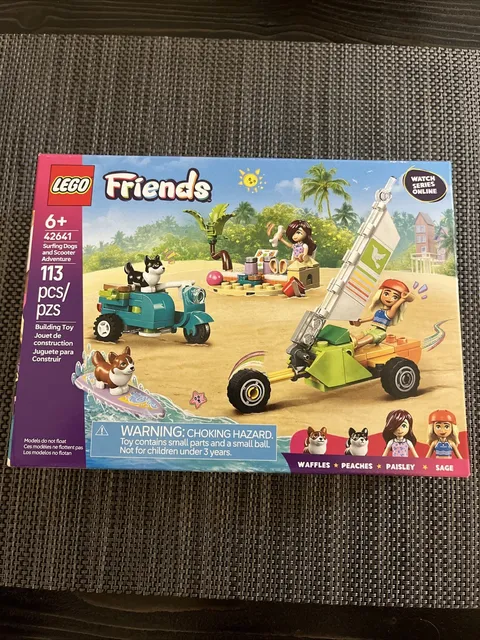 NEW LEGO Friends Surfing Dogs & Scooter Adventure 42641 Building Blocks Set Toy