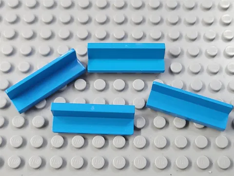 LEGO Lot of 4 Dark Azure 1x4x1 Wall Panel Pieces