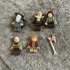 Lord of The Rings/Hobbit Lego Minifigs Lot of Five (Gandalf, Yazneg, Bilbo) Read