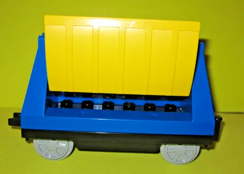 Lego Duplo Train Car Yellow and Blue Dump Car USED