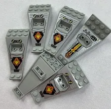 LEGO Space UFO Spaceship Wing Plate Piece Brick Lot Of 6