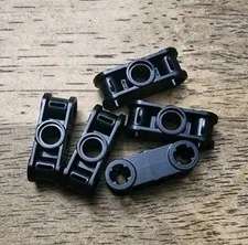 LEGO Black Technic Axle Pin Connector Perpendicular 3L. QTY 5. 32184