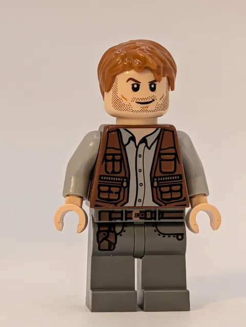 LEGO Jurassic World Owen Grady JW011 Minifigure 75917 71205 Leather Vest