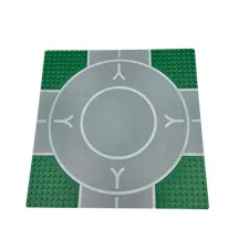Lego® Street Base Plate GREEN Taxiway Runway 9 STUD NARROW X CROSSING