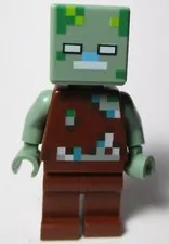 Lego Minecraft Drowned Zombie Minifigure As Pictured