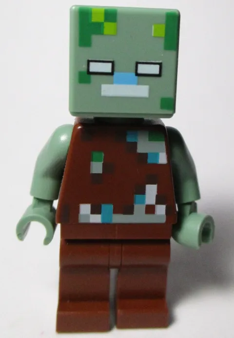 Lego Minecraft Drowned Zombie Minifigure As Pictured