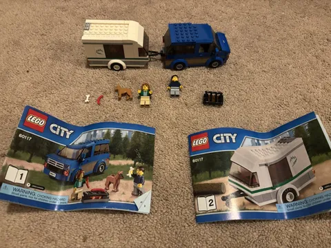LEGO City Van & Caravan 60117 Great Vehicles Set 250 pcs w/ Instructions