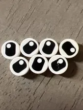 LEGO 98138pb066 Squinting Eye Tile Black Eye With Pupil In Corner 7 Pieces