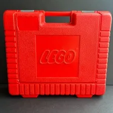 Vintage 1985 Lego Hard Plastic Carrying Case Red 13 x 10" storage BOX ONLY