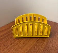 Lego Duplo YELLOW TRAIN CAR BED w/ RAILS for Circus Train Replacement Part #2130