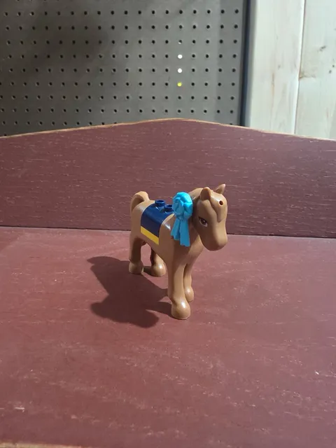 LEGO Friends Medium Nougat HORSE Only With Blue Ribbon