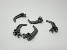 LEGO 92220 30945 Hero Factory Flat SILVER   Weapon Claw with Clip Piece Lot Of 5