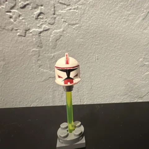 LEGO Star Wars Commander Fox lego helmet (WARNING HEAVY DAMAGE)