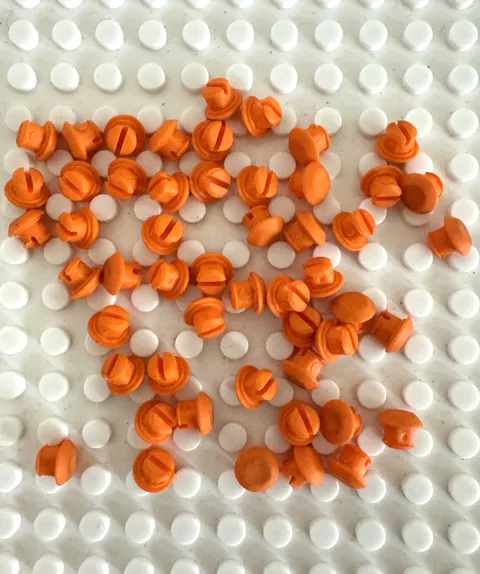 50+ LEGO Technic Rubber Link Tread Attachment Lot- ORANGE-#24375
