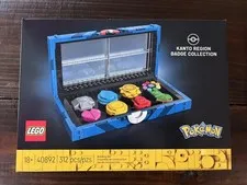 New LEGO Pokemon Kanto Region Badge Collection 40892 + Mini Pokemon Center 40911