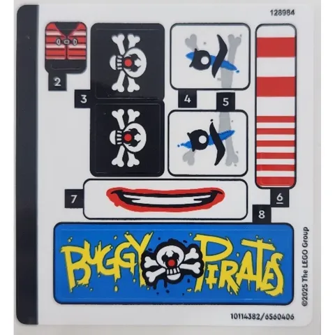 new LEGO Sticker Sheet #2 from One Piece Buggy the Clown's Circus Tent set 75637