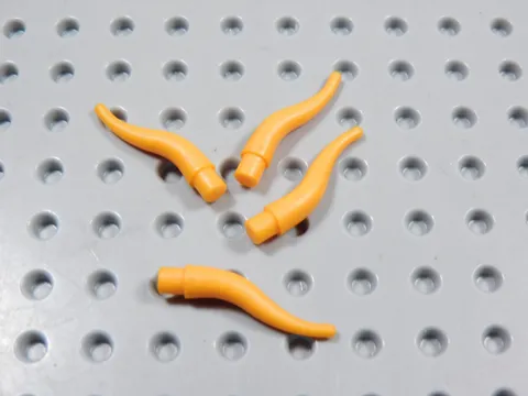 LEGO Lot of 4 Orange Cattle Horns Animal Minifig BI