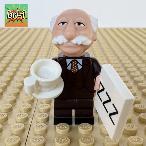 LEGO Minifigures, The Muppets: Old Man Waldorf, SIGN, coltm-9, 71033 SERIES 2022