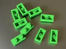 Lego Replacement Parts 3023 Lot 9 Pieces 1x2 Plate Bright Green