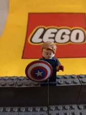 LEGO Captain America Marvel Minifigure Plastic Figure w/ Shield