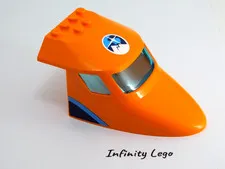 LEGO Orange Front Fuselage 6x4x10 with Window with Arctic Logo 87613 87612 60193