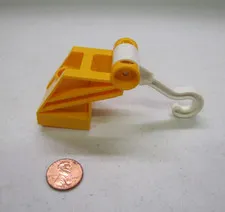 Lego Duplo VEHICLE CRANE ARM BASE WHITE HOOK w/ GOLD HOLDER Tow Truck Part
