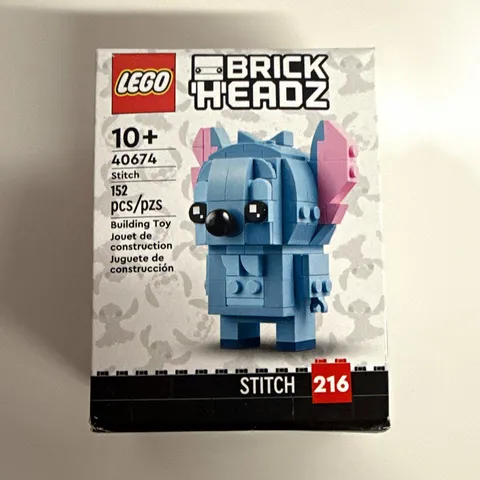 LEGO BrickHeadz Disney Stitch (40674) 152 pcs 10+ Complete Set Plastic Box