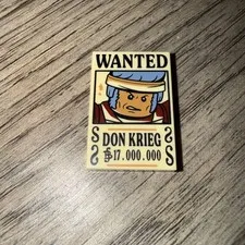 LEGO One Piece DON KRIEG Wanted Poster 