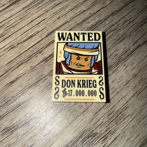 LEGO One Piece DON KRIEG Wanted Poster 