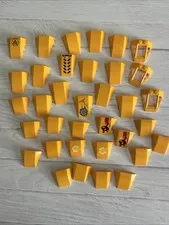 LEGO BRIGHT LIGHT ORANGE LOT 35 PCS VEHICLE WEDGE VARIETY BUILDING PIECES