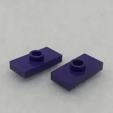 LEGO 15573 Dark Purple Plate, Modified 1 x 2 W/ 1 Stud W/ Groove & Bottom Stud