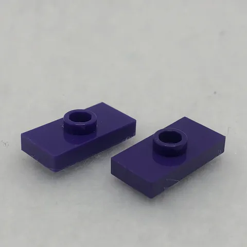 LEGO 15573 Dark Purple Plate, Modified 1 x 2 W/ 1 Stud W/ Groove & Bottom Stud