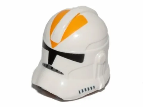 LEGO® Part 11217pb03 - Headgear Helmet SW Clone Trooper Phase 2 Orange 212th
