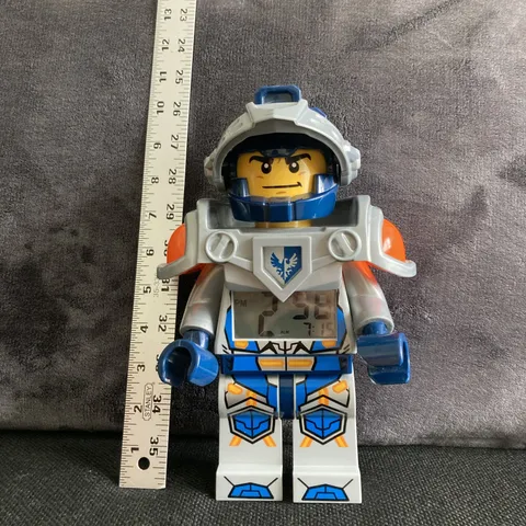 LEGO Nexo Knights Clay Jumbo Minifigure Man Alarm Clock Tested Working 